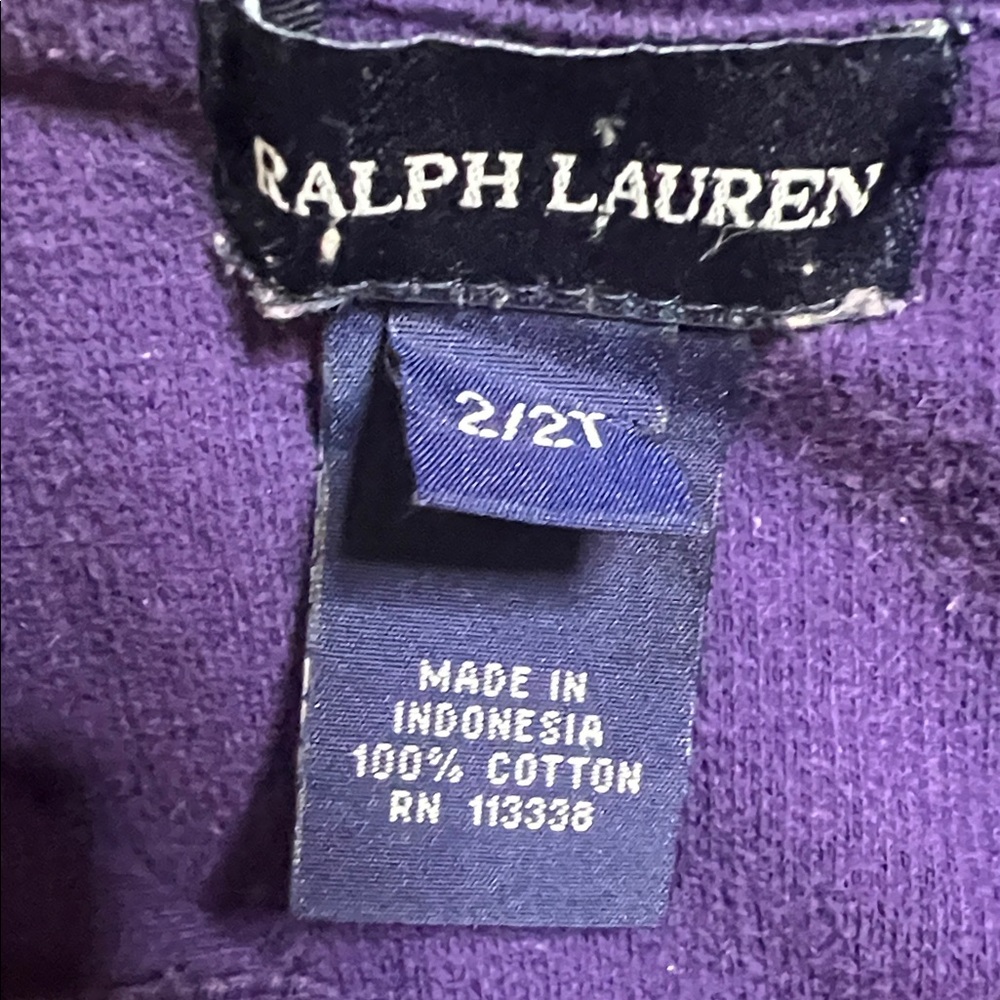 Ralph Lauren Purple Kids Polo Shirt - Picture 6 of 6